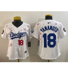 Women u2018s Los Angeles Dodgers 18 Yoshinobu Yamamoto White 2025 Tokyo Series Limited Stitched Baseball Jersey Women u2018s Los Angeles Dodgers 18 Yoshinobu Yamamoto White 2025 Tokyo Series Limited Stitched Baseball Jersey