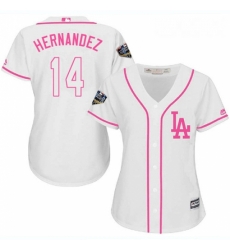 Womens Majestic Los Angeles Dodgers 14 Enrique Hernandez Authentic White Fashion Cool Base 2018 World Series MLB Jersey Womens Majestic Los Angeles Dodgers 14 Enrique Hernandez Authentic White Fashion Cool Base 2018 World Series MLB Jersey