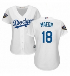 Womens Majestic Los Angeles Dodgers 18 Kenta Maeda Authentic White Home Cool Base 2018 World Series MLB Jersey Womens Majestic Los Angeles Dodgers 18 Kenta Maeda Authentic White Home Cool Base 2018 World Series MLB Jersey