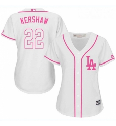 Womens Majestic Los Angeles Dodgers 22 Clayton Kershaw Replica White Fashion Cool Base MLB Jersey Womens Majestic Los Angeles Dodgers 22 Clayton Kershaw Replica White Fashion Cool Base MLB Jersey