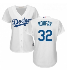 Womens Majestic Los Angeles Dodgers 32 Sandy Koufax Replica White Home Cool Base MLB Jersey Womens Majestic Los Angeles Dodgers 32 Sandy Koufax Replica White Home Cool Base MLB Jersey