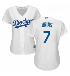 Womens Majestic Los Angeles Dodgers 7 Julio Urias Authentic White Home Cool Base MLB Jersey Womens Majestic Los Angeles Dodgers 7 Julio Urias Authentic White Home Cool Base MLB Jersey