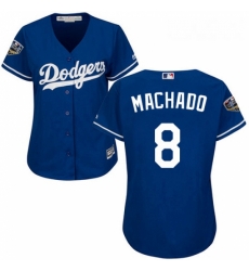 Womens Majestic Los Angeles Dodgers 8 Manny Machado Authentic Royal Blue Alternate Cool Base 2018 World Series MLB Jersey Womens Majestic Los Angeles Dodgers 8 Manny Machado Authentic Royal Blue Alternate Cool Base 2018 World Series MLB Jersey