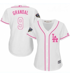 Womens Majestic Los Angeles Dodgers 9 Yasmani Grandal Authentic White Fashion Cool Base 2018 World Series MLB Jersey Womens Majestic Los Angeles Dodgers 9 Yasmani Grandal Authentic White Fashion Cool Base 2018 World Series MLB Jersey