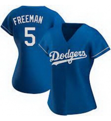 Women's Nike Los Angeles Dodgers #5 Freddie Freeman Blue Cool Base Jersey Women's Nike Los Angeles Dodgers #5 Freddie Freeman Blue Cool Base Jersey