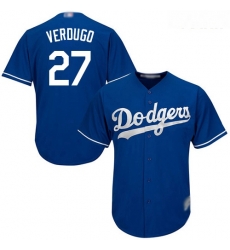 Dodgers #27 Alex Verdugo Blue Cool Base Stitched Youth Baseball Jersey Dodgers #27 Alex Verdugo Blue Cool Base Stitched Youth Baseball Jersey