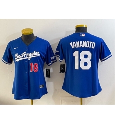 Youth Los Angeles Dodgers 18 Yoshinobu Yamamoto Royal Alternate Stadium Stitched Baseball Jersey Youth Los Angeles Dodgers 18 Yoshinobu Yamamoto Royal Alternate Stadium Stitched Baseball Jersey