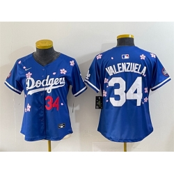 Youth Los Angeles Dodgers 34 Fernando Valenzuela Royal 2025 Tokyo Series Limited Stitched Baseball Jersey