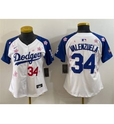 Youth Los Angeles Dodgers 34 Fernando Valenzuela White Royal 2025 Tokyo Series Limited Stitched Baseball Jersey Youth Los Angeles Dodgers 34 Fernando Valenzuela White Royal 2025 Tokyo Series Limited Stitched Baseball Jersey