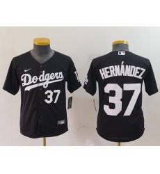 Youth Los Angeles Dodgers 37 Teoscar Hernandez Black Stitched Baseball Jersey 1 Youth Los Angeles Dodgers 37 Teoscar Hernandez Black Stitched Baseball Jersey 1