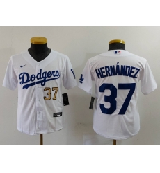 Youth Los Angeles Dodgers 37 Teoscar Hernandez White Stitched Baseball Jersey 5 Youth Los Angeles Dodgers 37 Teoscar Hernandez White Stitched Baseball Jersey 5