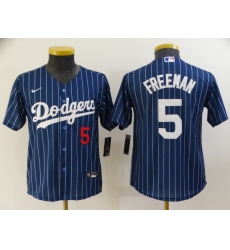 Youth Los Angeles Dodgers 5 Freddie Freeman Blue Stitched Jersey Youth Los Angeles Dodgers 5 Freddie Freeman Blue Stitched Jersey