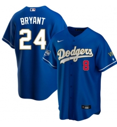 Youth Los Angeles Dodgers Kobe Bryant Championship Gold Trim Blue Limited All Stitched Flex Base Jersey Youth Los Angeles Dodgers Kobe Bryant Championship Gold Trim Blue Limited All Stitched Flex Base Jersey