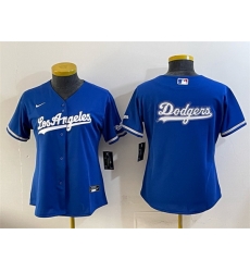 Youth Los Angeles Dodgers Team Big Logo Royal Alternate Stadium Stitched Baseball Jersey