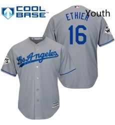 Youth Majestic Los Angeles Dodgers 16 Andre Ethier Authentic Grey Road 2017 World Series Bound Cool Base MLB Jersey Youth Majestic Los Angeles Dodgers 16 Andre Ethier Authentic Grey Road 2017 World Series Bound Cool Base MLB Jersey