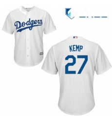 Youth Majestic Los Angeles Dodgers 27 Matt Kemp Replica White Home Cool Base MLB Jersey Youth Majestic Los Angeles Dodgers 27 Matt Kemp Replica White Home Cool Base MLB Jersey