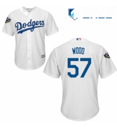 Youth Majestic Los Angeles Dodgers 57 Alex Wood Authentic White Home Cool Base 2018 World Series MLB Jersey Youth Majestic Los Angeles Dodgers 57 Alex Wood Authentic White Home Cool Base 2018 World Series MLB Jersey