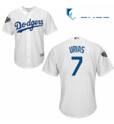 Youth Majestic Los Angeles Dodgers 7 Julio Urias Authentic White Home Cool Base 2018 World Series MLB Jersey Youth Majestic Los Angeles Dodgers 7 Julio Urias Authentic White Home Cool Base 2018 World Series MLB Jersey