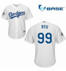 Youth Majestic Los Angeles Dodgers 99 Hyun Jin Ryu Authentic White Home 2017 World Series Bound Cool Base MLB Jersey Youth Majestic Los Angeles Dodgers 99 Hyun Jin Ryu Authentic White Home 2017 World Series Bound Cool Base MLB Jersey