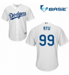 Youth Majestic Los Angeles Dodgers 99 Hyun Jin Ryu Authentic White Home Cool Base MLB Jersey Youth Majestic Los Angeles Dodgers 99 Hyun Jin Ryu Authentic White Home Cool Base MLB Jersey