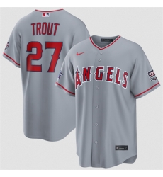 Men Los Angeles Angels 27 Mike Trout Gray 2026 All Star Game USA 250 Patch Stitched Baseball Jersey Men Los Angeles Angels 27 Mike Trout Gray 2026 All Star Game USA 250 Patch Stitched Baseball Jersey