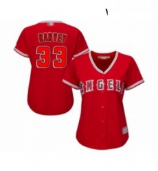 Womens Los Angeles Angels of Anaheim 33 Matt Harvey Replica Red Alternate Baseball Jersey Womens Los Angeles Angels of Anaheim 33 Matt Harvey Replica Red Alternate Baseball Jersey