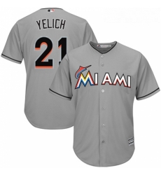 Youth Majestic Miami Marlins 21 Christian Yelich Authentic Grey Road Cool Base MLB Jersey Youth Majestic Miami Marlins 21 Christian Yelich Authentic Grey Road Cool Base MLB Jersey