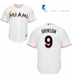Youth Majestic Miami Marlins 9 Lewis Brinson Replica White Home Cool Base MLB Jersey Youth Majestic Miami Marlins 9 Lewis Brinson Replica White Home Cool Base MLB Jersey