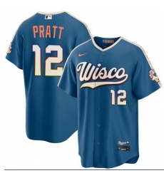 Men Milwaukee Brewers 12 Cooper Pratt Home 2026 City Conect Edition Stitched Limited Jersey