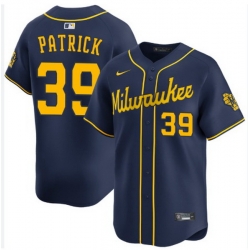 Men Milwaukee Brewers Chad Patrick #39 Navy Blue Stitched Limited Jersey