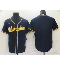 Men Nike Milwaukee Brewers Blank Navy Blue Stitched MLB Jersey Men Nike Milwaukee Brewers Blank Navy Blue Stitched MLB Jersey