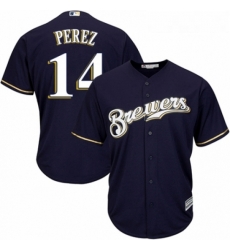 Youth Majestic Milwaukee Brewers 14 Hernan Perez Authentic White Alternate Cool Base MLB Jersey Youth Majestic Milwaukee Brewers 14 Hernan Perez Authentic White Alternate Cool Base MLB Jersey