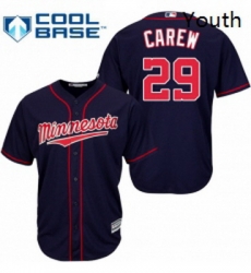 Youth Majestic Minnesota Twins 29 Rod Carew Replica Navy Blue Alternate Road Cool Base MLB Jersey Youth Majestic Minnesota Twins 29 Rod Carew Replica Navy Blue Alternate Road Cool Base MLB Jersey