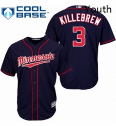 Youth Majestic Minnesota Twins 3 Harmon Killebrew Replica Navy Blue Alternate Road Cool Base MLB Jersey Youth Majestic Minnesota Twins 3 Harmon Killebrew Replica Navy Blue Alternate Road Cool Base MLB Jersey