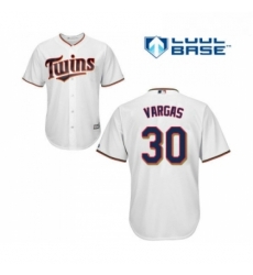 Youth Minnesota Twins 30 Kennys Vargas Replica White Home Cool Base Baseball Jersey Youth Minnesota Twins 30 Kennys Vargas Replica White Home Cool Base Baseball Jersey