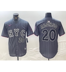 Men New York Mets 20 Pete Alonso Graphite 2024 City Connect Limited Stitched Baseball Jersey 3 Men New York Mets 20 Pete Alonso Graphite 2024 City Connect Limited Stitched Baseball Jersey 3