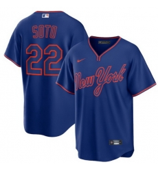 Men New York Mets Juan Soto 22 Royal Alternate Stitched Jersey