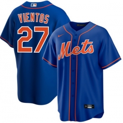 Men New York Mets Mark Vientos 27 Blue Cool Base Stitched Jersey