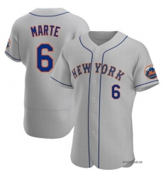 Men Nike New York Mets 6 Starling Marte Gray Flex Base Stitched MLB Jersey Men Nike New York Mets 6 Starling Marte Gray Flex Base Stitched MLB Jersey