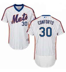 Mens Majestic New York Mets 30 Michael Conforto White Alternate Flex Base Authentic Collection MLB Jersey