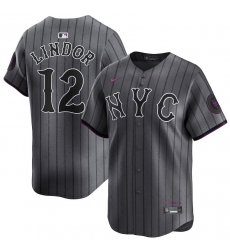 Men's New York Mets #12 Francisco Lindor 2024 Fashion Stitched Baseball Jersey Men's New York Mets #12 Francisco Lindor 2024 Fashion Stitched Baseball Jersey