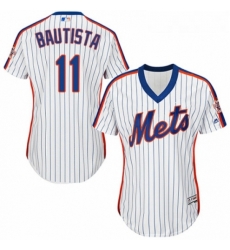 Womens Majestic New York Mets 11 Jose Bautista Authentic White Alternate Cool Base MLB Jersey Womens Majestic New York Mets 11 Jose Bautista Authentic White Alternate Cool Base MLB Jersey
