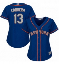 Womens Majestic New York Mets 13 Asdrubal Cabrera Authentic Royal Blue Alternate Road Cool Base MLB Jersey Womens Majestic New York Mets 13 Asdrubal Cabrera Authentic Royal Blue Alternate Road Cool Base MLB Jersey