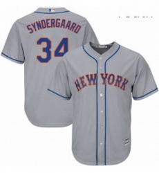 Youth Majestic New York Mets 34 Noah Syndergaard Authentic Grey Road Cool Base MLB Jersey Youth Majestic New York Mets 34 Noah Syndergaard Authentic Grey Road Cool Base MLB Jersey