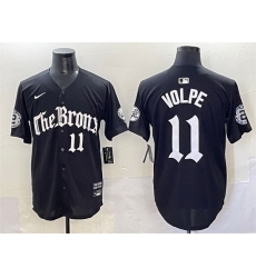 Men New York Yankees 11 Anthony Volpe Black  27Gothic Legacy Edition 27 Vapor Premier Limited Stitched Baseball Jersey