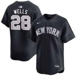 Men New York Yankees 28 Austin Wells Navy 2025 Alternate Limited Stitched Baseball Jersey