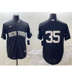 Men New York Yankees 35 Cody Bellinger Black Cool Base Stitched Baseball Jersey