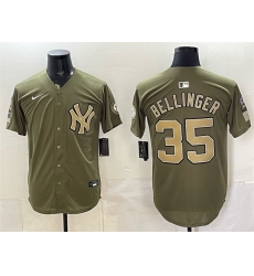 Men New York Yankees  35 Cody Bellinger Olive 2026 Armed Forces Day Stitched Baseball Jersey