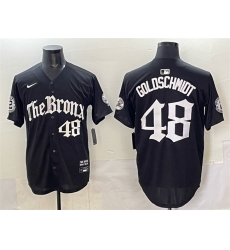 Men New York Yankees 48 Paul Goldschmidt Black  27Gothic Legacy Edition 27 Vapor Premier Limited Stitched Baseball Jersey