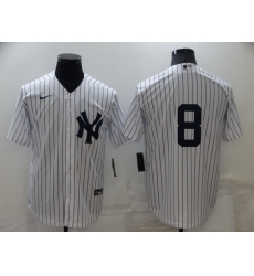 Men New York Yankees 8 Yogi Berra White Cool Base Stitched Baseball jersey